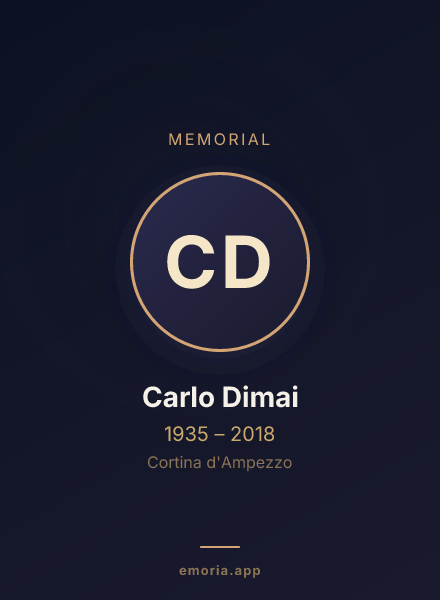 Memorial portrait of Carlo Dimai