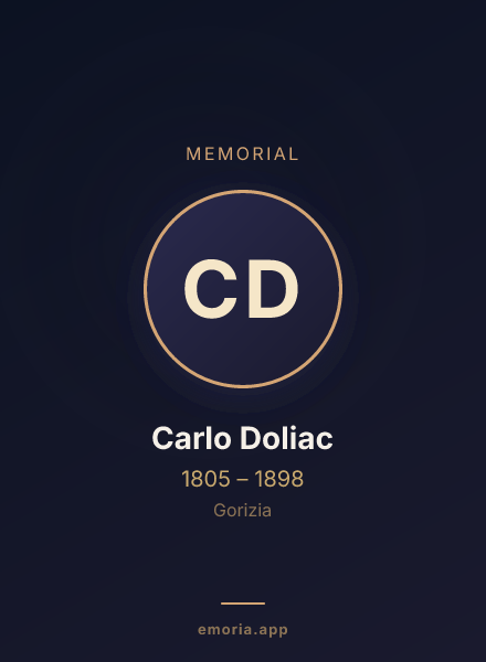 Memorial portrait of Carlo Doliac