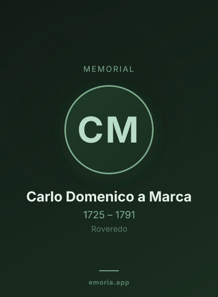Memorial portrait of Carlo Domenico a Marca
