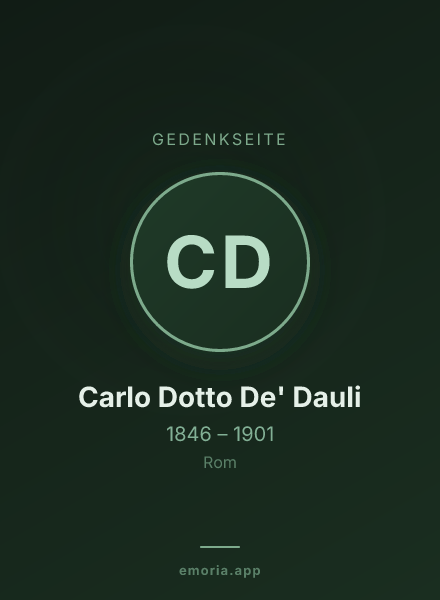 Gedenkportrait von Carlo Dotto De' Dauli