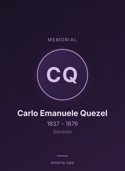 Memorial portrait of Carlo Emanuele Quezel