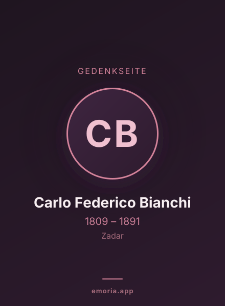 Gedenkportrait von Carlo Federico Bianchi