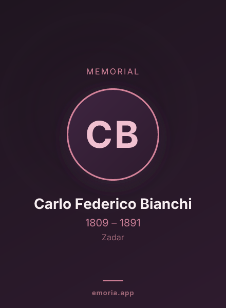 Memorial portrait of Carlo Federico Bianchi