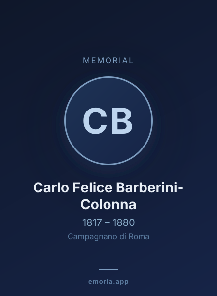 Memorial portrait of Carlo Felice Barberini-Colonna