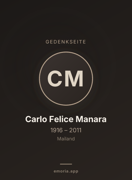 Gedenkportrait von Carlo Felice Manara