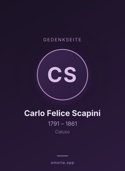 Gedenkportrait von Carlo Felice Scapini
