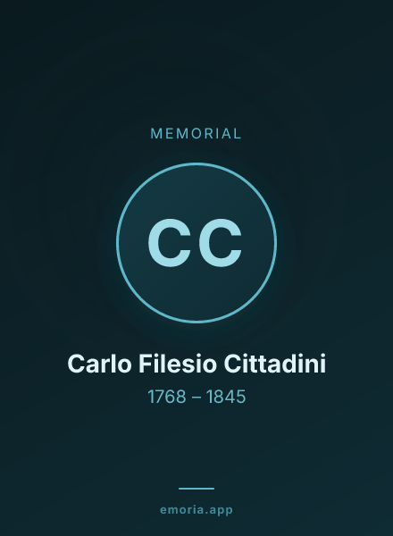 Memorial portrait of Carlo Filesio Cittadini