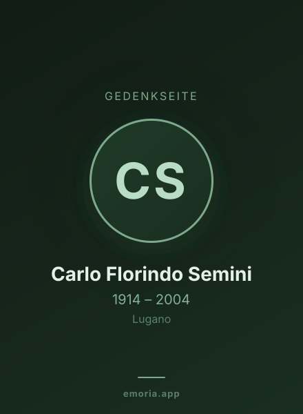 Gedenkportrait von Carlo Florindo Semini