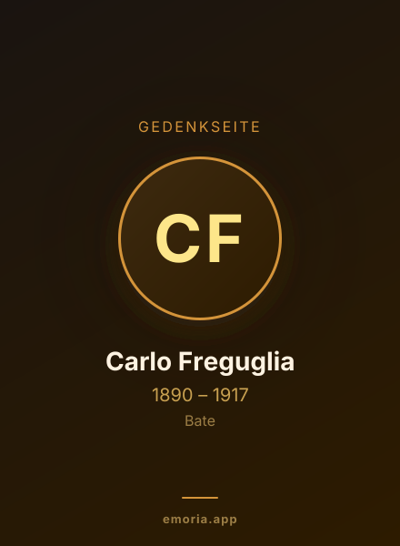 Gedenkportrait von Carlo Freguglia