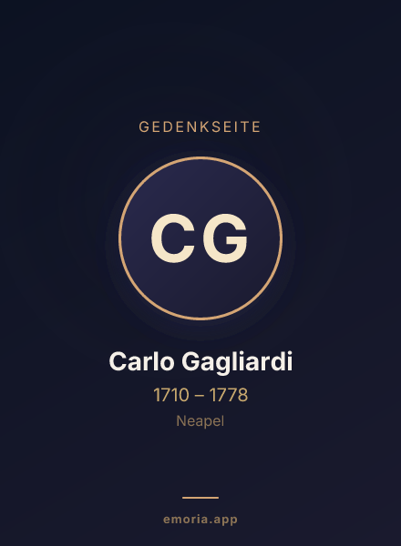 Gedenkportrait von Carlo Gagliardi