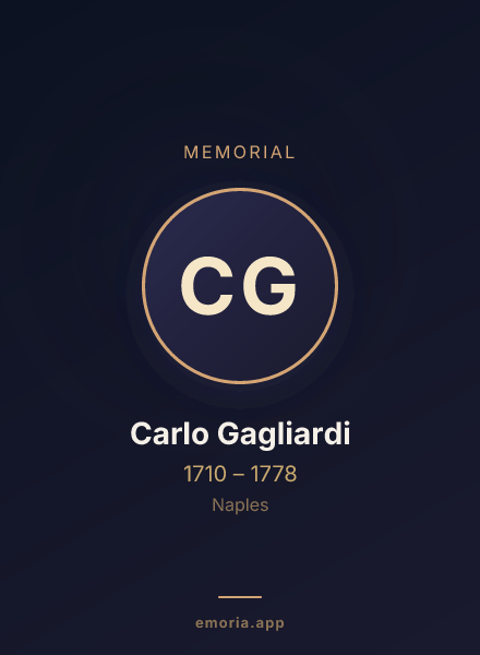 Memorial portrait of Carlo Gagliardi