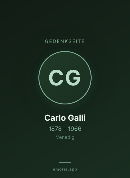 Gedenkportrait von Carlo Galli