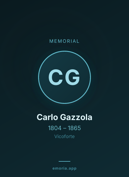 Memorial portrait of Carlo Gazzola