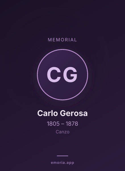 Memorial portrait of Carlo Gerosa