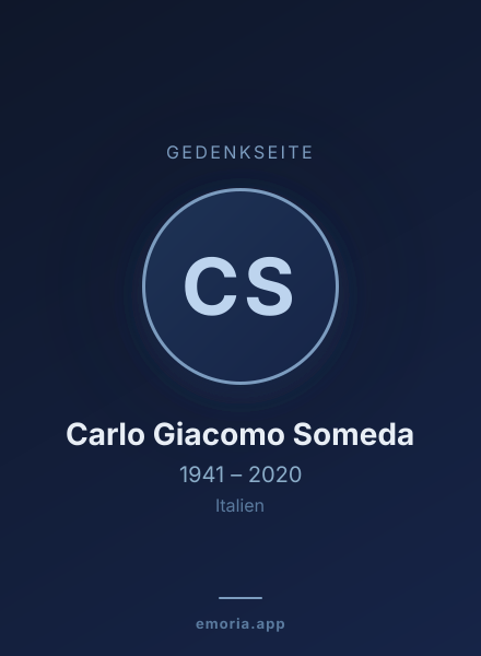 Gedenkportrait von Carlo Giacomo Someda