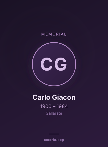 Memorial portrait of Carlo Giacon