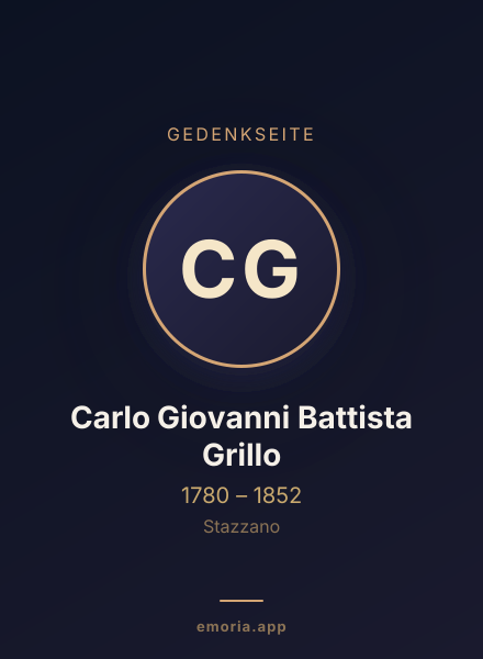 Gedenkportrait von Carlo Giovanni Battista Grillo