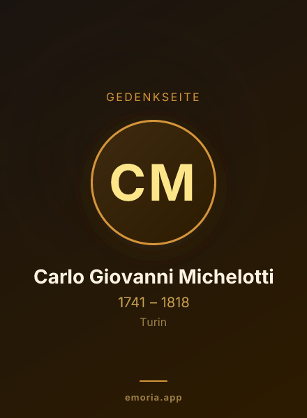 Gedenkportrait von Carlo Giovanni Michelotti