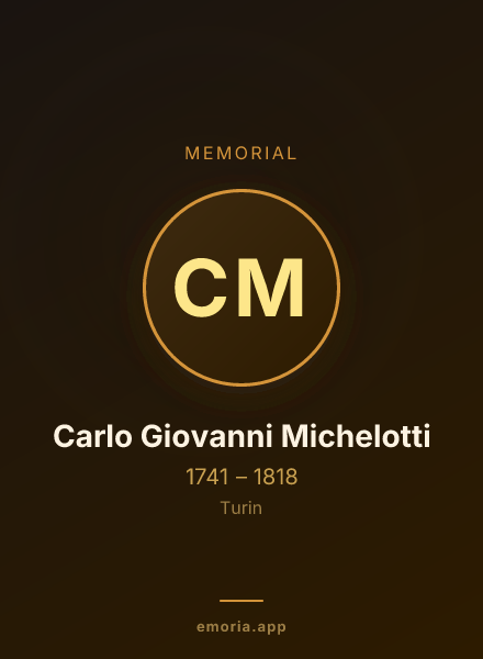 Memorial portrait of Carlo Giovanni Michelotti