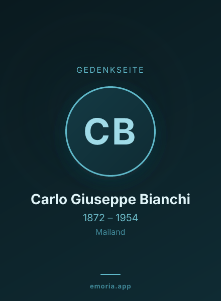 Gedenkportrait von Carlo Giuseppe Bianchi