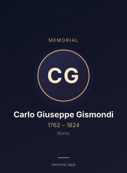 Memorial portrait of Carlo Giuseppe Gismondi