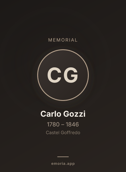 Memorial portrait of Carlo Gozzi