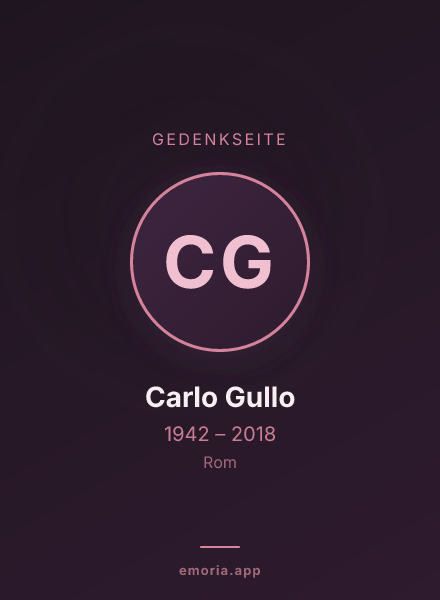 Gedenkportrait von Carlo Gullo
