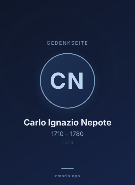 Gedenkportrait von Carlo Ignazio Nepote
