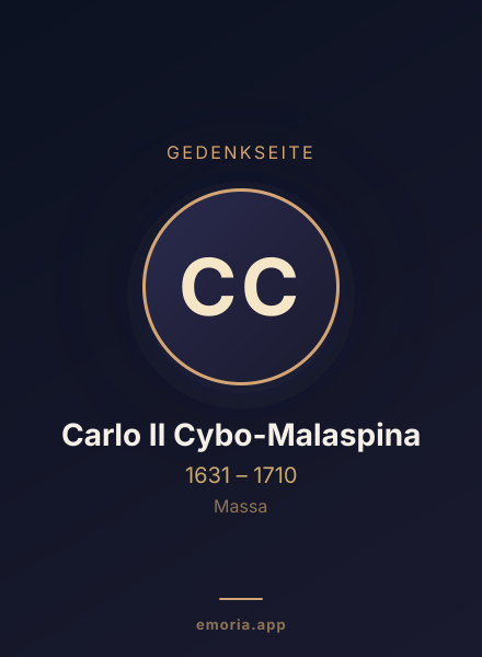 Gedenkportrait von Carlo II Cybo-Malaspina