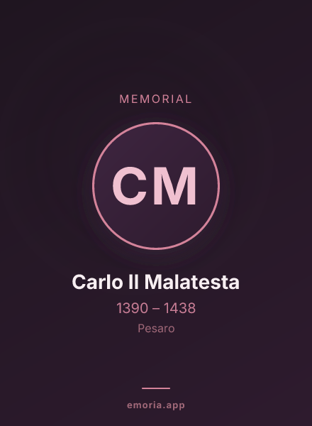 Memorial portrait of Carlo II Malatesta