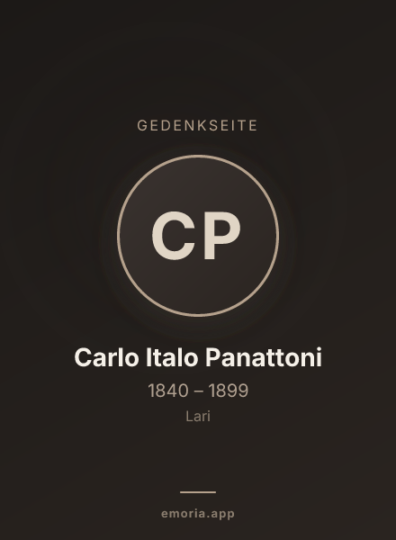 Gedenkportrait von Carlo Italo Panattoni