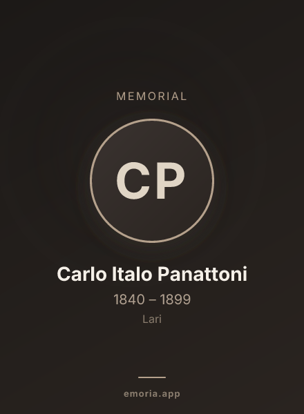 Memorial portrait of Carlo Italo Panattoni
