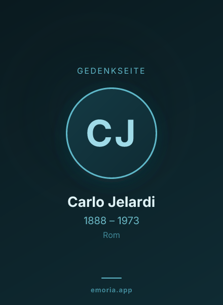 Gedenkportrait von Carlo Jelardi