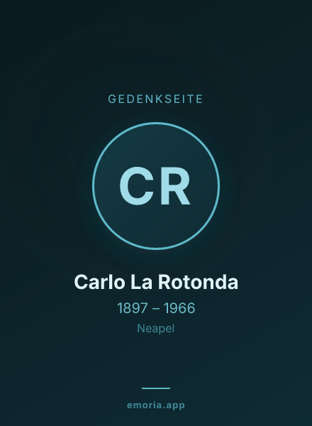 Gedenkportrait von Carlo La Rotonda