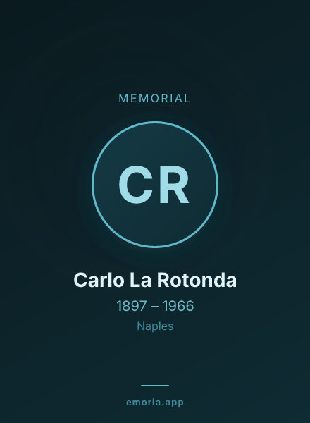 Memorial portrait of Carlo La Rotonda