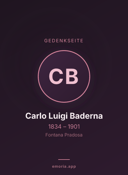 Gedenkportrait von Carlo Luigi Baderna