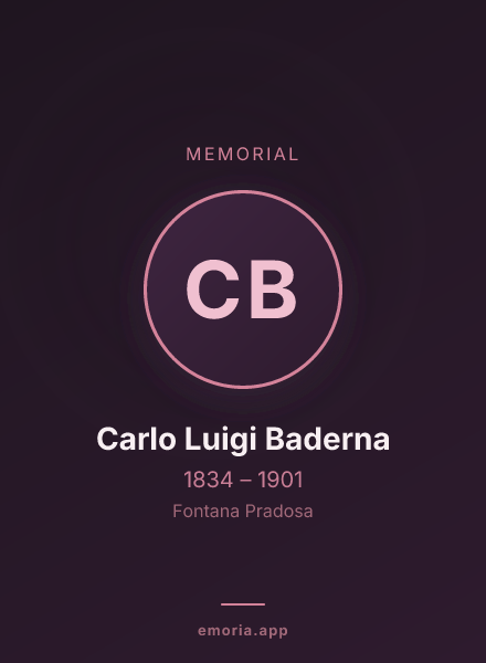 Memorial portrait of Carlo Luigi Baderna