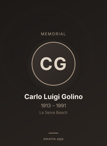 Memorial portrait of Carlo Luigi Golino