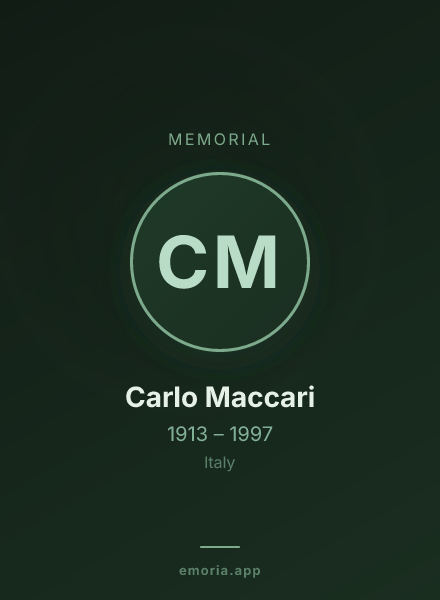 Memorial portrait of Carlo Maccari