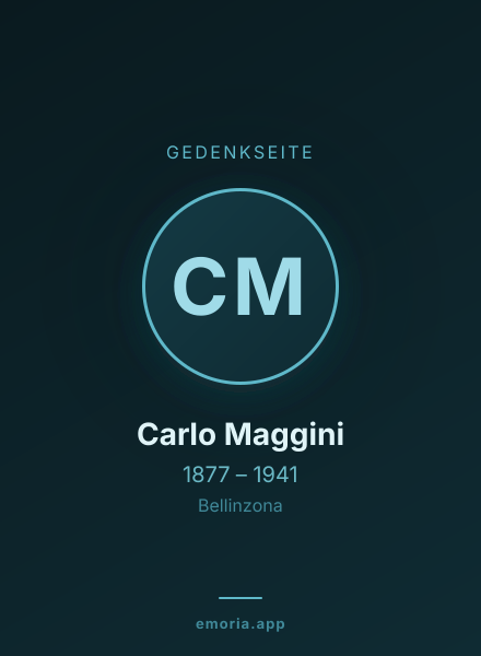 Gedenkportrait von Carlo Maggini