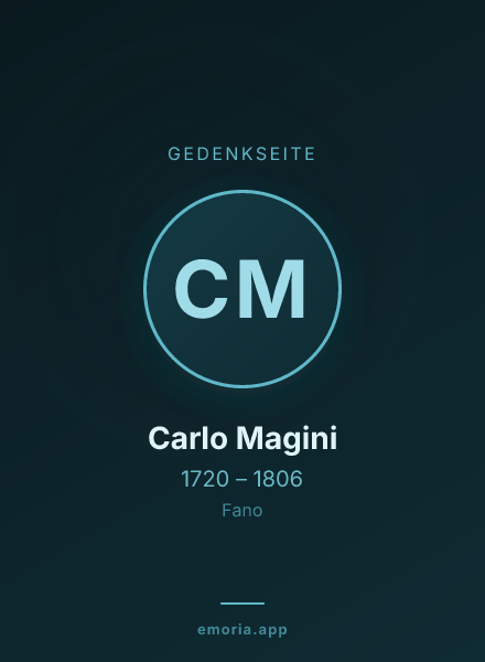 Gedenkportrait von Carlo Magini