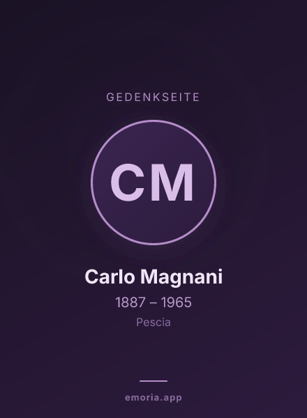 Gedenkportrait von Carlo Magnani
