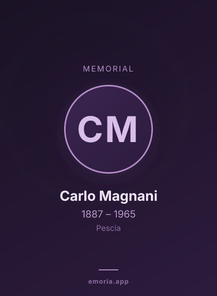 Memorial portrait of Carlo Magnani