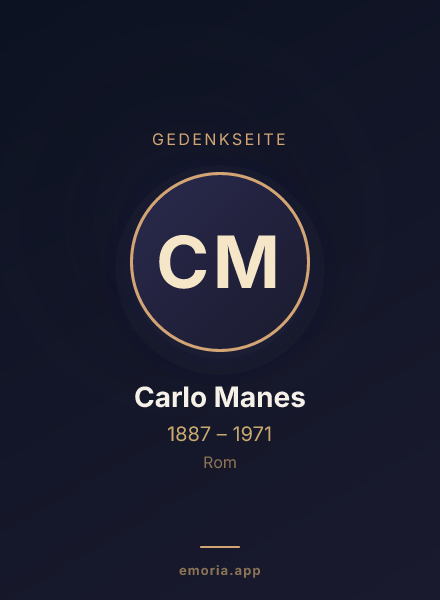 Gedenkportrait von Carlo Manes