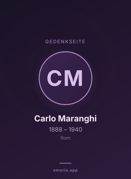 Gedenkportrait von Carlo Maranghi