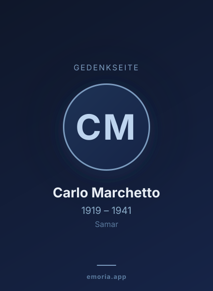 Gedenkportrait von Carlo Marchetto