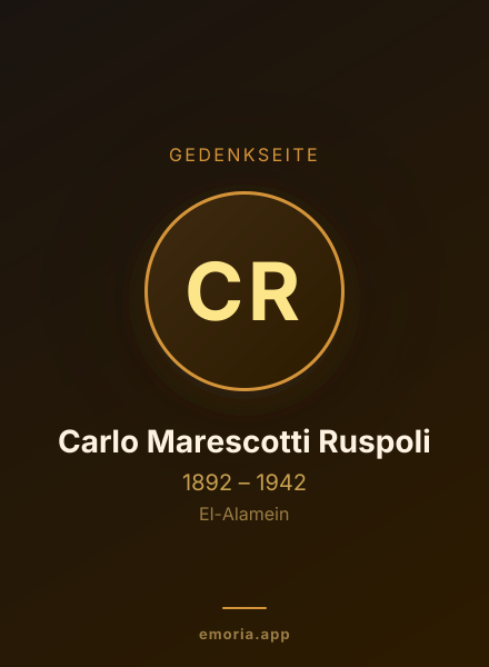 Gedenkportrait von Carlo Marescotti Ruspoli