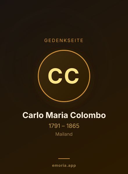 Gedenkportrait von Carlo Maria Colombo