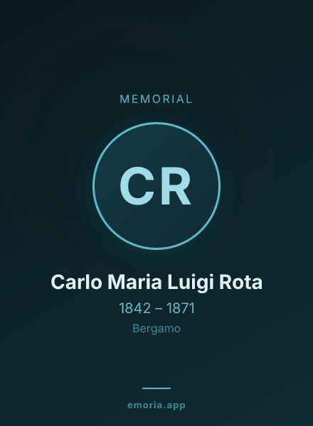 Memorial portrait of Carlo Maria Luigi Rota
