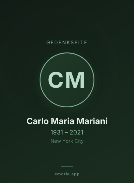 Gedenkportrait von Carlo Maria Mariani